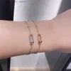 سلسلة Move Series S925 سلسلة S925 Single Diamond Nude Smooth Women's Bracelet Messica Christmas Gift View More YQ231208