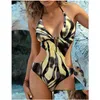 Costumi interi Blesskiss Y Trikini Costume da bagno donna Cut Out Leopard Costumi da bagno Costume intero per donna Costume da bagno 220119 Drop Deli Dhnap