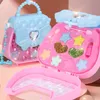 Beauty Fashion 1 Set Makeup Case Handbags Cosmetic Princess Toy Pretend Play Kids Girl Birthday Gift Toys 231207