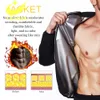 Uomo Vita Trainer Top Hot Sauna Corsetto dimagrante Body Shaper Perdita di peso Cerniera Sudore Top Fiess Allenamento Camicia Shaper