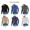 Men's Sweaters Mens Top Solid Color Strickpullover Sweater Tops V Neck Warm Winter Zip Blouse Bottoming Casual Knitted Fashion