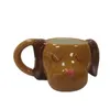Kubki Kreatywna kreskówka Puppy Ceramic Ceramic Mub 3D Puchar Animal Cute Dog Kawa Kawa Stołowa zastawa stołowa Difies Dift 400 ml