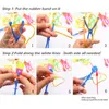 LED Gloves 13510pcs Amazing Light Toy Rocket Helicopter Flying Toys Party Fun Gift Rubber Band Catapult 231207