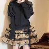 Women's Blouses Autumn And Winter Japanese Sweet Milk Victorian Blouse Layered Cute Lace Doll Neck Versatile Bottom Top Shirts For Women