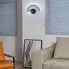 Lampada da parete Sconce Luci moderne 10W Nero per interni per corridoio Camera da letto Soggiorno 6500K Bianco freddo Decorazione dell'aula Magnetica