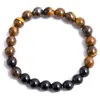 Hangertjeskettingen 8 mm natuurlijke gele tijgerogen zwarte onyx ketting meditatie yoga sieraden 108 japa mala kralenarmband sets voor heren en dames 231207