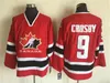 Team Canada Vintage-Trikots 66 LEMIEUX 33 ROY 91 SAKIC 19 YZERMAN 9 CROSBY 88 LINDROS Retro Throwback Hockey-Trikot