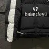 23 Manteau en coton en duvet de pain de football 10 de marque Exclusive Co de marque avec veste de couple épaisse et ample en patchwork de couleurs contrastées