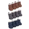 Odzież dla psów 4 pack zimowe ciepłe buty Sole Protecy Proties Pet Booties Chihuahua Zipper Boots Non-Slip dla psów