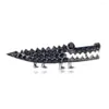 Broches Corée fille mignon rétro Simple alliage strass Crocodile broche pour femmes mode chapeau Corsage bijoux accessoires en gros