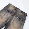 Мужские джинсы дизайнерские роскошные JB New Dirty вышитые буквы Slim Fit эластичные леггинсы KT4Q