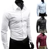 Chemises décontractées pour hommes Top Business Gentleman Wild Shirt M 5xl Slim Cotton Plus taille Pure Couleur Fashion Design Fashion 231208