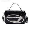 24SS Desginer Diesal Bag Mała Focus Fashion Wszechstronna błyszcząca diamentowa torba na wzór Krokodyla Wzór Women Women Cool Cool One Rameer Crossbody Bag