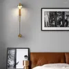 Wandlamp Nordic Draaien Led Licht Zwart Goud Smeedijzer Acryl Slaapkamer Nachtkastje Lezen Woonkamer Gangpad Schansen