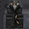 Heren Vesten Plus Size L-7XL Herfst Winter Vest Mannen Met Capuchon 2023 Nieuw Merk Camouflage Warme Mouwloze Jas Voor mannen met Grote Zakken Q231208