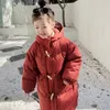 Para baixo casaco bebê menina menino inverno jaqueta com capuz grosso algodão acolchoado criança solta para baixo casaco longo roupas de bebê outwear 17y 231207