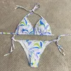 Sexy Womens Designers Bikinis Conjunta Clear Strap Shape Swimsys