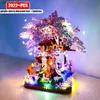 Bloklar Şehir Sakura Tree House Yapı Blokları Kiraz Çiçeği Japon Friends Street View Mini Tuğlalar Kızlar İçin Oyuncaklar Chsristmas Hediyeler R231208