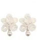 Pendientes colgantes Pendiente de flor de concha romántica elegante perla de imitación delicada gota de agua colgante joyería para mujeres joyería exquisita