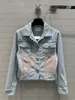 Kvinnorjackor Chan Jean New Womens Coat Jacket Denim Kvinnor Designer Kläder Kläder Fashion Cowboy Cardigan Gift