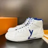 الفاخرة 23s/s العلامة التجارية Charlie Men Sneaker Shoes Mesh من جلد الغزال المدربين الجلود الأزرق الأسود أبيض الضوء العادي المشي في الهواء الطلق الرياضة EU38-46 02