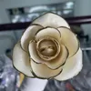 装飾的な花美しい11インチの本物のバラ24Kゴールドメッキの白い保存されたマザーデイラブギフトのために