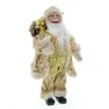 Julleksak levererar Golden Christmas Dolls Santa Claus Toys Xmas Figurer Julklapp till Kid Gift Christmas For Home Window Table Decoration 231208