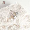 Orecchini a bottone in moissanite da 0,6 ct con certificazione Gra Vvs in oro giallo 18 carati con chiusura a vite per donna