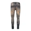 Men's Jeans designer luxury JB New Dirty Embroidered Letter Slim Fit Elastic Leggings KT4Q
