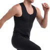Män Sier Ion Saua Suit Shaper Slimming Pants Midje Trainer Corset Sweat Vest Tank Top Body Shaping Seamless Underwear