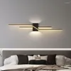Lâmpada de parede Nordic minimalista longo tira design para sala de estar sofá fundo quarto luminária de cabeceira