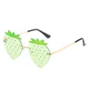 Sunglasses Fashion Strawberry Shape Women Irregular Personality HipHop Dark Glasses Retro UV400 Goggles Candy Color Lens Eyewear