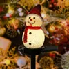Garden Decorations Christmas Light Solar Snowman Outdoor Powered Stakes Lights For Corridor Patio Lawn Decoration 231207