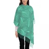 Sciarpe Sciarpa di design del telefono Nook per le donne Caldo inverno Scialle di pashmina Avvolgere la foglia di incrocio di animali grande con nappa leggera