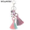 Chaveiros Wellmore Bohemia Keychain Handmade Long Tassel Liga Chaveiro para Mulheres Menina Saco Moda Jóias Atacado