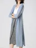 Tricots pour femmes été printemps femmes léger Long Cardigan femme pull Cardigans manteau décontracté dames vêtements d'extérieur tricoté