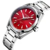 Titta på band Phylida Red Dial Aqua 150m Automatisk safir Crystal NH35A Wristwatch 100WR Diver Watches For Men 231208