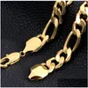 Chains Chain 18K Pure Gold Fine Figaro Necklace Bracelet Drop Set Adhesive Delivery Jewelry Pendant Dhqbl Necklaces Pendants Dh5Rn