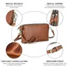 Kontaktens kvinnor Crossbag Retro Casual Handbag Brown Outdoor Shoulder Bags Hold Makeup Set Lady Clutches RFID Blockering Telefonpåse 240104