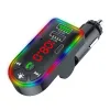 Transmissor FM Bluetooth F7 Colorido LED Retroiluminação Sem Fio Rádio FM Adaptador para Carro Mãos Livres MP3 Player PD Carregador USB ZZ