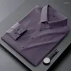 Camisas casuais masculinas 23 modelos estilo fibra de bambu sem costura engomar livre mangas compridas camisa outono 2023 negócios de negócios leves finos