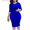 Urban Sexy Dresses Spring Summer Elegant Solid Pleated Pencil Dress African Women Fashion ol Solid Round Neck Long Sle Slim Dress Women L231208