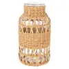 Vase Rattan Glass Vase The Office Decor Woven Flower Straw Decorationsクリエイティブプラントシンプルなテーブル