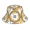 Cappelli a tesa larga Secchiello moderno barocco riflettente cappello estivo pescatore pieghevole donna uomo protezione solare berretti 231208