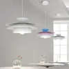 Lampy wiszące nowoczesne lampa LED w stylu nordyckim do jadalni kuchnia sypialnia w salonie biały prosty design sufit światło żyrandola