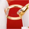 Anillos de racimo de moda de calidad superior marca clásica Europa joyería de lujo para mujeres tricolor rosa oro color anillo regalos 220922 gota delive dhanw