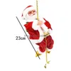 Juldekorationer klättrar pärlor Santa Claus Music Electric Doll Rope Gifts Ornament Cross Border Wholesale Fashion Sale Funny DH2VW