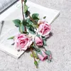 Decorative Flowers Useful Rose Branch Handcraft Bright Color Scene Layout Artificial Flower Home Garden Wedding Decoration