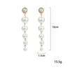 Charme exquis simulé perle boucles d'oreilles mode longue déclaration pour les femmes fête de mariage femme bijoux cadeau 231208
