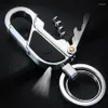 Keychains Jobon Men Key Chain Multifunction Folding Clipper Wine Corkscrew KeyChain Tool For Ring Holder Christmas Day Xmas Gift272J